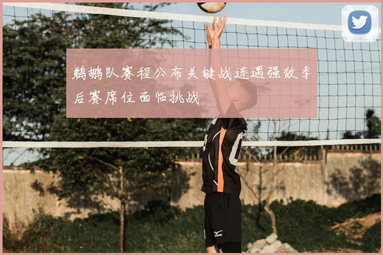 鹈鹕队赛程公布关键战连遇强敌季后赛席位面临挑战
