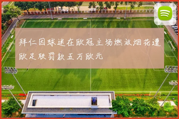 拜仁因球迷在欧冠主场燃放烟花遭欧足联罚款五万欧元