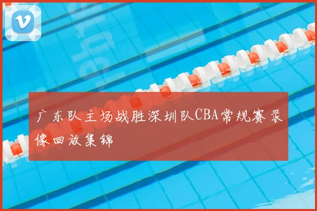 广东队主场战胜深圳队CBA常规赛录像回放集锦