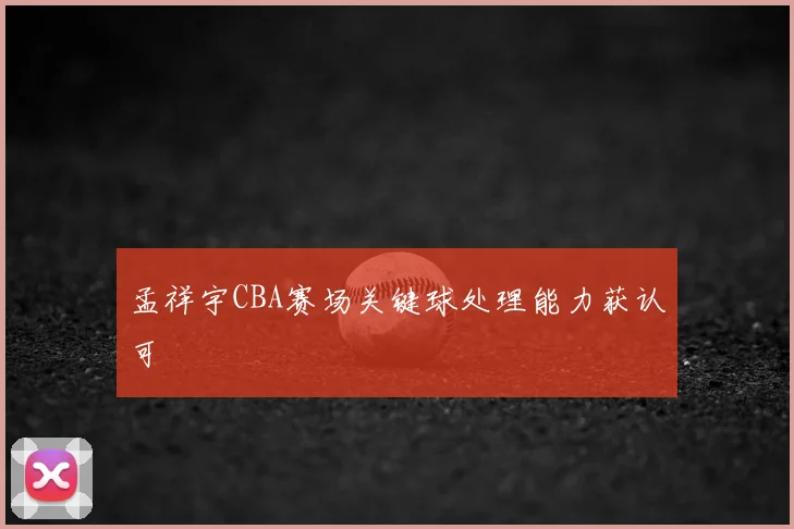 孟祥宇CBA赛场关键球处理能力获认可